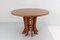 Mid-Century Round Wooden Dining Table in the style of A. Mangiarotti, 1970s 2