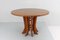 Mid-Century Round Wooden Dining Table in the style of A. Mangiarotti, 1970s, Image 2
