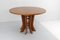 Mid-Century Round Wooden Dining Table in the style of A. Mangiarotti, 1970s 3