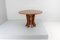 Mesa de comedor Mid-Century redonda de madera al estilo de A. Mangiarotti, años 70, Imagen 4