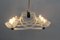 Mid-Century Murano Glass and Brass Chandelier by Barovier & Toso, 1940s, Image 17