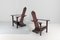 Mid-Century Rationalist Wooden Naval Armchairs by Gino Levi Montalcini, Italy, 1970s, Set of 2, Image 4