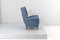 Mid-Century Armlehnstuhl aus Holz & Blauem Stoff von Giò Ponti für Isa, 1950er 11