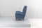 Mid-Century Wood and Blue Fabric Armchair by Giò Ponti for Isa, 1950s 7