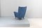 Mid-Century Wood and Blue Fabric Armchair by Giò Ponti for Isa, 1950s, Image 8