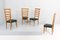 Mid-Century Wooden and Skai High Back Chairs by Paolo Buffa, 1960, Set of 4 3