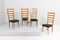 Mid-Century Wooden and Skai High Back Chairs by Paolo Buffa, 1960, Set of 4, Image 4