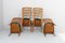 Mid-Century Wooden and Skai High Back Chairs by Paolo Buffa, 1960, Set of 4 5