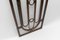 Rattan and Leather Wall Coat Rack, 1960s 3