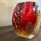 Mid-Century Modern Red and Yellow Sommerso Murano Glass Vase by Alessandro Mandruzzato, 1960s 5