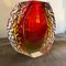 Vase Mid-Century Moderne en Verre de Murano Rouge et Jaune par Alessandro Mandruzzato, 1960s 6