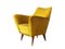 Perla Armchairs in Yellow Velvet and Wood by Guglielmo Veronesi for Isa Bergamo, 1952, Set of 2 11