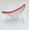 Fauteuil Mid-Century Coco en Cuir Rouge Foncé par George Nelson pour Vitra 7