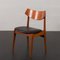 Mid-Century Teak Chairs with Black Aniline Leather Seats by Funder-Schmidt & Madsen, Denmark, 1960s, Set of 4 9