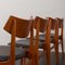 Mid-Century Teak Chairs with Black Aniline Leather Seats by Funder-Schmidt & Madsen, Denmark, 1960s, Set of 4, Image 5