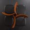 Mid-Century Teak Chairs with Black Aniline Leather Seats by Funder-Schmidt & Madsen, Denmark, 1960s, Set of 4, Image 6