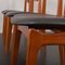 Mid-Century Teak Chairs with Black Aniline Leather Seats by Funder-Schmidt & Madsen, Denmark, 1960s, Set of 4 17