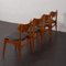 Mid-Century Teak Chairs with Black Aniline Leather Seats by Funder-Schmidt & Madsen, Denmark, 1960s, Set of 4, Image 2