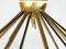 Opaline Glass, Brass & Painted Metal 8-Light Pendant Lamp from Stilnovo, 1950s 7