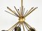 Opaline Glass, Brass & Painted Metal 8-Light Pendant Lamp from Stilnovo, 1950s 11