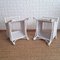 Vintage Rattan and Cane Stools in Painted White, 1970s, Set of 2, Image 17