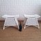 Vintage Rattan and Cane Stools in Painted White, 1970s, Set of 2 21