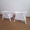 Vintage Rattan and Cane Stools in Painted White, 1970s, Set of 2 6