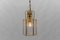 Art Deco Cut Glass Pendant Lamp in Brass, Austria, 1940s 5