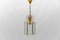 Art Deco Cut Glass Pendant Lamp in Brass, Austria, 1940s 1
