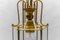 Art Deco Cut Glass Pendant Lamp in Brass, Austria, 1940s, Image 8