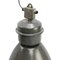 Lámpara colgante industrial vintage de fábrica esmaltada en gris, Imagen 3