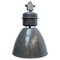 Vintage Industrial Gray Enamel Factory Pendant Lamp 1