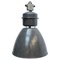 Vintage Industrial Gray Enamel Factory Pendant Lamp, Image 1