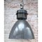Vintage Industrial Gray Enamel Factory Pendant Lamp, Image 4