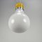 Vintage Pop Art Pendant Lamp in Yellow-White Glass, 1970s 9