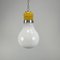 Vintage Pop Art Pendant Lamp in Yellow-White Glass, 1970s 1