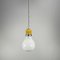 Vintage Pop Art Pendant Lamp in Yellow-White Glass, 1970s 2