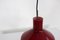 Lámpara colgante italiana de cristal de Murano rojo, años 50, Imagen 12