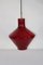 Italian Red Murano Glass Pendant Lamp, 1950s 3