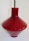 Italian Red Murano Glass Pendant Lamp, 1950s 1
