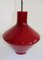 Italian Red Murano Glass Pendant Lamp, 1950s, Image 1