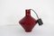 Lámpara colgante italiana de cristal de Murano rojo, años 50, Imagen 4