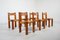 French S11 Chairs in Elm and Leather by Pierre Chapo, 1970s, Set of 6 4