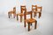 Chaises S11 en Orme et Cuir par Pierre Chapo, France, 1970s, Set de 6 5