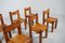 French S11 Chairs in Elm and Leather by Pierre Chapo, 1970s, Set of 6 3