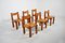 French S11 Chairs in Elm and Leather by Pierre Chapo, 1970s, Set of 6 1