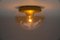 Small Gold Mushroom Shaped Glass Ceiling Lamps, Germany, 1960s, Set of 2, Image 6