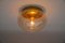 Lampade da soffitto piccole a forma di fungo in vetro dorato, Germania, anni '60, set di 2, Immagine 7