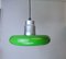 Mid-Century Modern Space Age Green Metal Atomic Hanging Lamp, 1960s 4