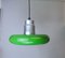Mid-Century Modern Space Age Green Metal Atomic Hanging Lamp, 1960s, Image 4
